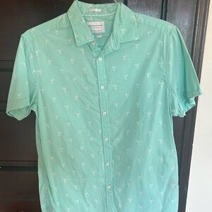 Men's Green Short Sleeve Shirt - Margarita